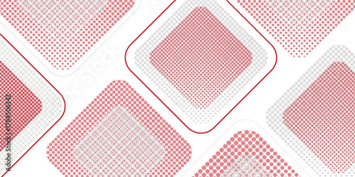 White background with abstract red grey square decoration. Vector illustration for modern presentation background, brochure design, business card background, website slider, landing page