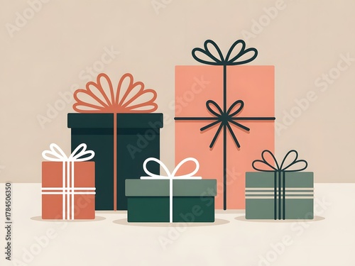 Bunte Geschenkboxen