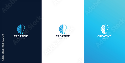 Illustration of a wired brain. Concept illustration of an electronic chip shaped like a human brain in an electronic virtual world.