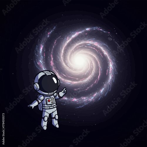 Astronauts Cosmic Journey - A Cartoon Exploration of the Galaxy.