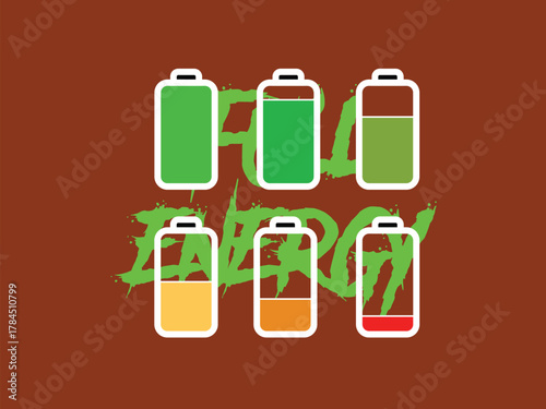 battery indicator illustration for lithium background