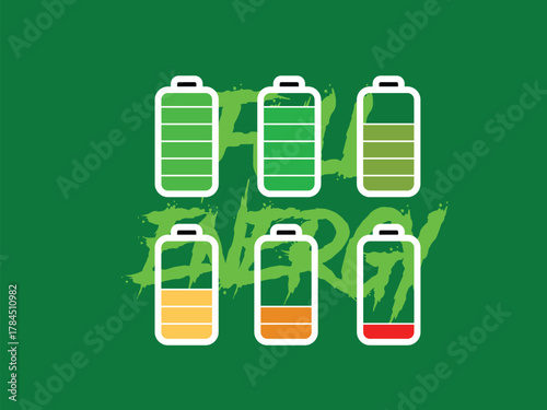 battery indicator illustration for lithium background
