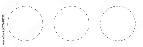 Dotted circle frame isolated graphic design element .vector illustration .EPS 10 .