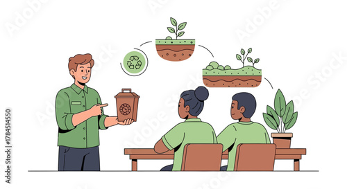 Illustrative Presentation on Composting and Recycling for Environmental Sustainability