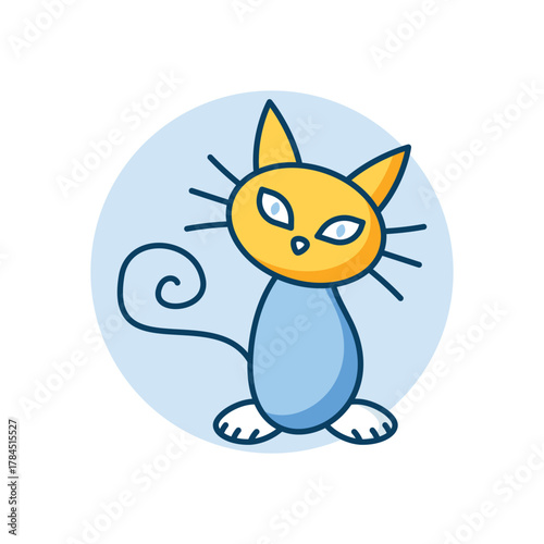 Black Cat icon clean and modern vector illustration