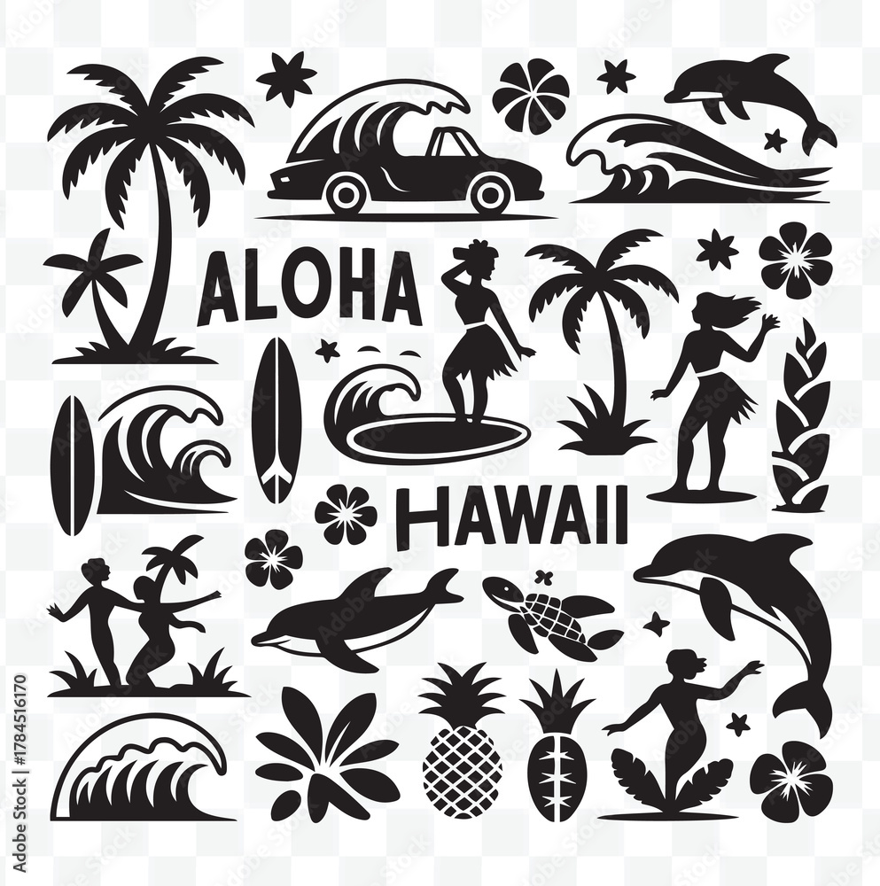 Obraz premium Hawaiian Vibes Island Life Collection