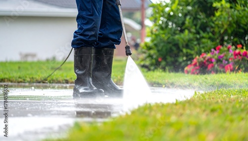 Wallpaper Mural Pressure washing a driveway for home maintenance and curb appeal. Torontodigital.ca
