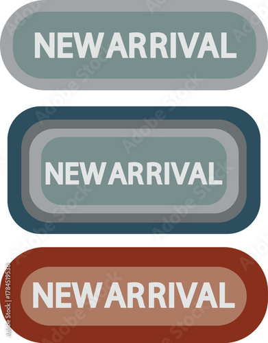 Modern New Arrival Vector Badge and Label Set for E-commerce