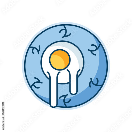 Eyeball icon clean and modern vector illustration