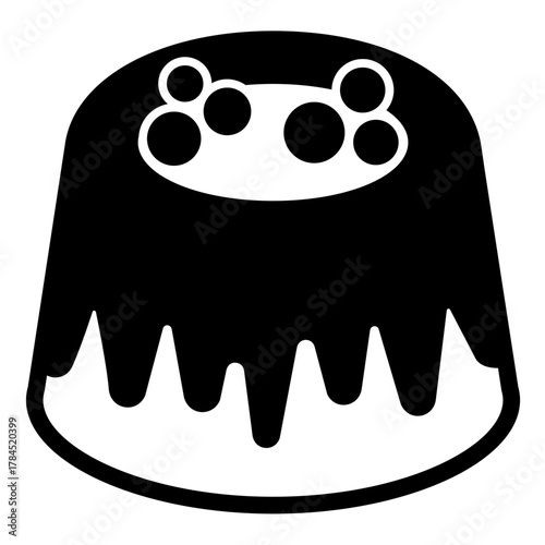 White and milk chocolate candy with sesame solid icon, desert sweets concept. Vector graphics. Candy with sweet filling sign on white background, style icon mobile or web design.