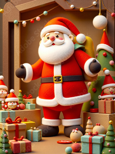 santa claus in a christmas setting