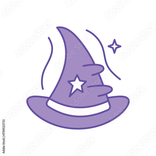 Witch Hat icon clean and modern vector illustration