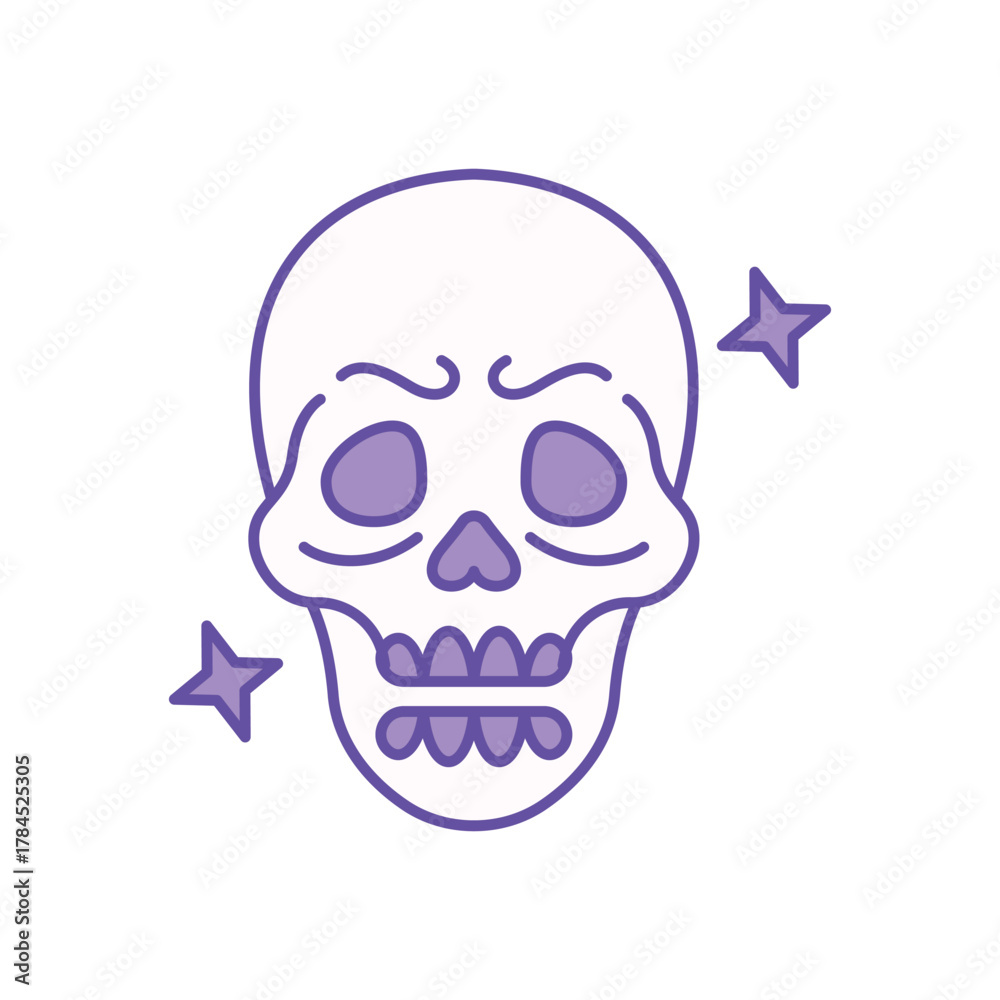 Fototapeta premium Skull icon clean and modern vector illustration
