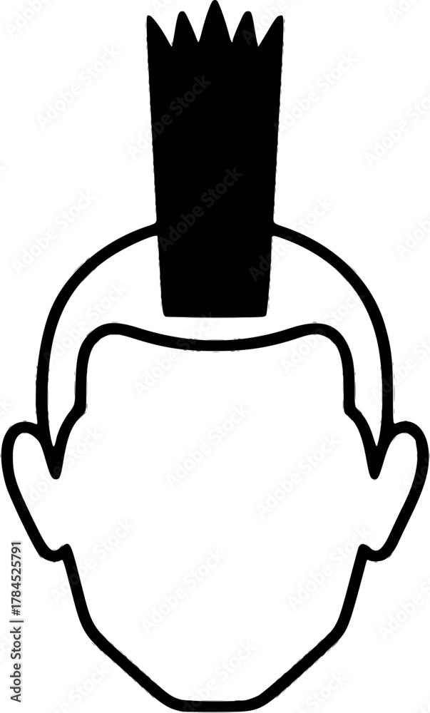 Obraz premium Flat Top Hairstyle Icon