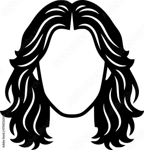 Messy Curly Hair Icon