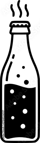 Carbonated Drink in Glass Bottle Icon