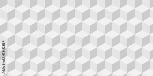 Cubic pattern and seamless cube grid hexagon technology background. Geometric pattern illustration mosaic, square and triangle wallpaper.	