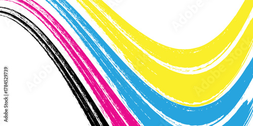 abstract cmyk color stripes background. EPS 10