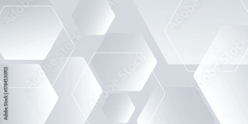 White background abstract art vector illustration with hexagon shape modern illustration