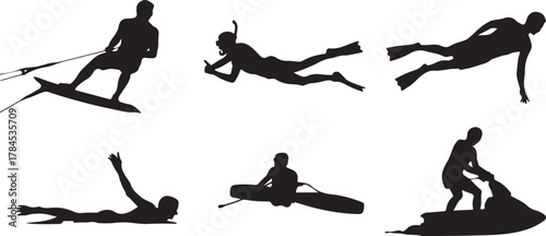 silhouette of a woman doing yoga vector illustration fitness exercise health sport black art