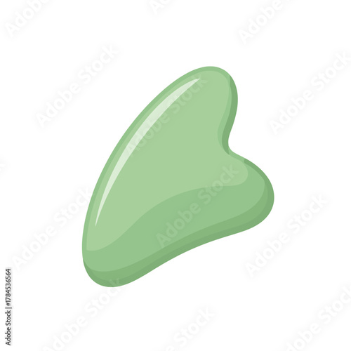 Elegant jade gua sha tool for facial massage and beauty routines