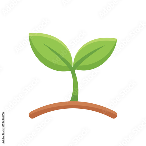 Young plant sprout emerging from rich soil, symbolizing growth and new beginnings