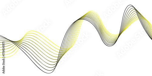 Colorful abstract vector background with wave shapes