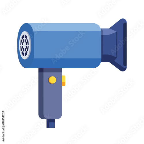 Modern blue hairdryer offers quick, professional hair styling results at home