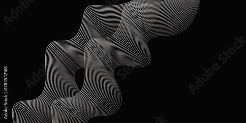 Black and white 3D rendered illustration of a female body with metal decoration, an isolated model of human art