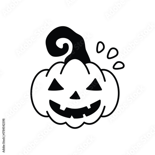 Pumpkin icon clean and modern vector illustration