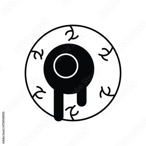 Eyeball icon clean and modern vector illustration