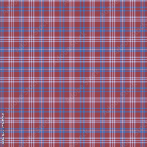 Seamless red,brown,green, lemon,teal and black plaid twill check pattern for fabric design.

