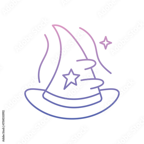 Witch Hat icon clean and modern vector illustration