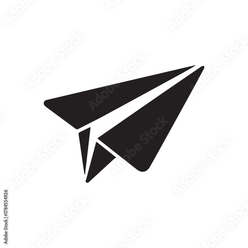 Vector Direct message paper plane solid icon