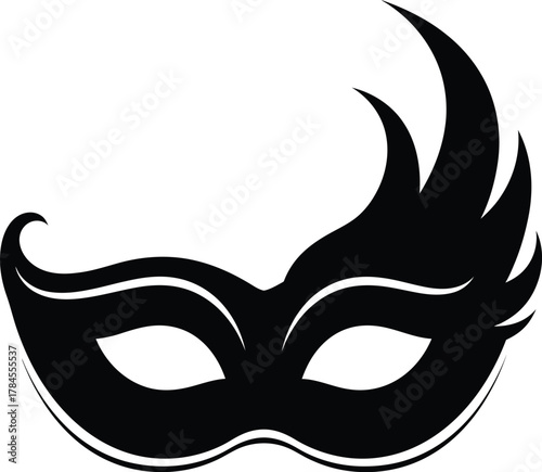 Find elegant black masquerade mask vector graphic for party themes diy eps silhouette
