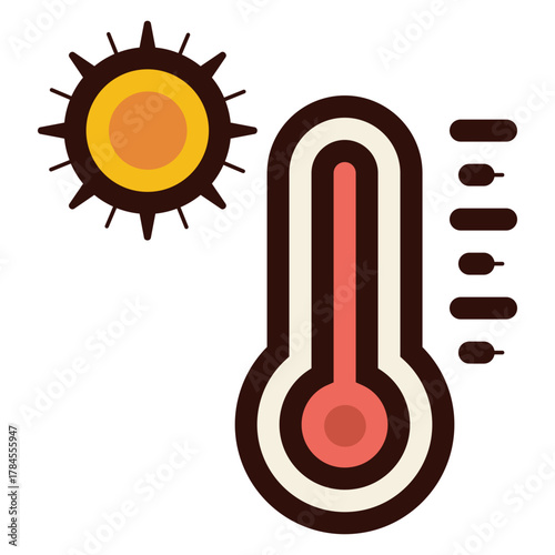 day temperature icon illustration