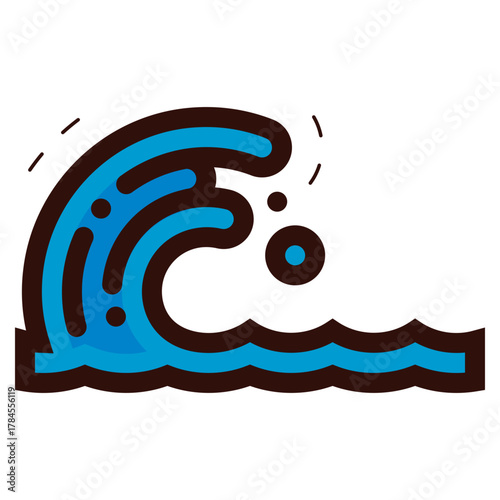 sea waves icon illustration