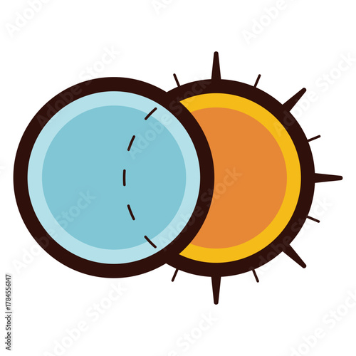 solar eclipse icon illustration