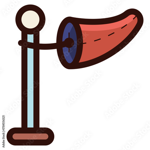 windsock wind direction indicator icon illustration