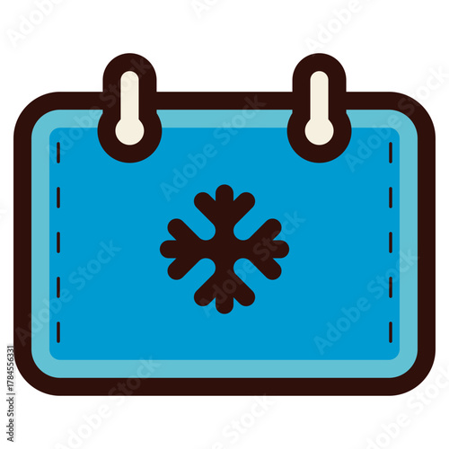 winter season calendar icon illustration