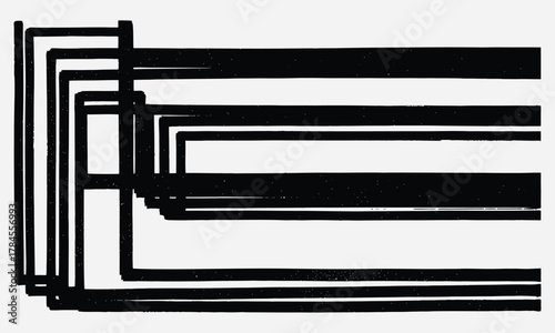 Abstract Geometric Composition with Sharp Angles and Parallel Lines Creating Depth and Visual Interest
