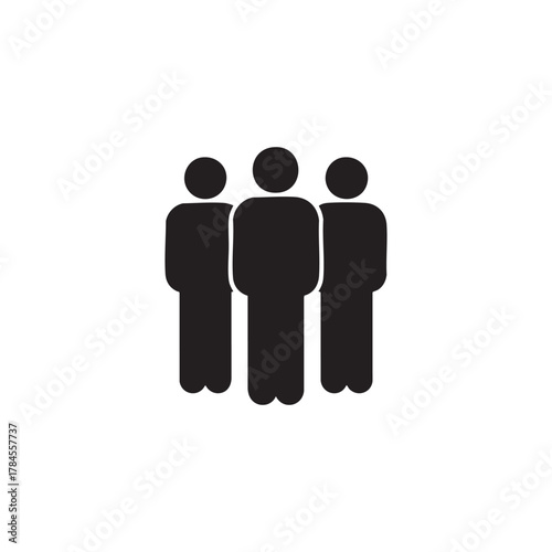 Vector black People relationship vector icon. brotherhood filled flat sign for mobile concept and web design. Friends, friendship glyph icon.