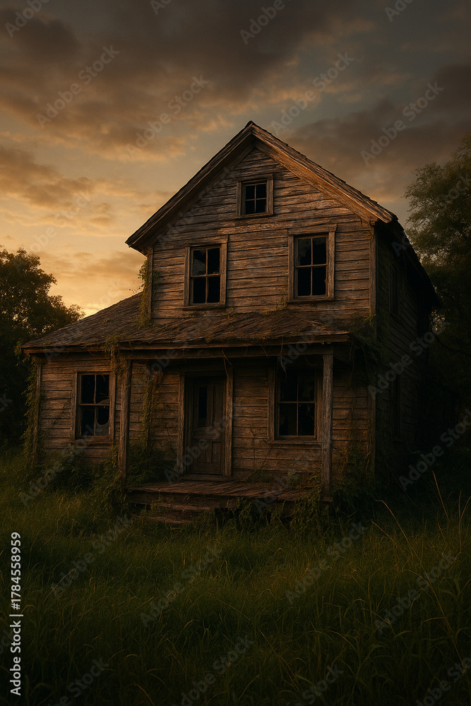 Obraz premium abandoned house in the woods