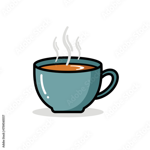 A steaming cup of tea perfect for a cozy morning or afternoon break.