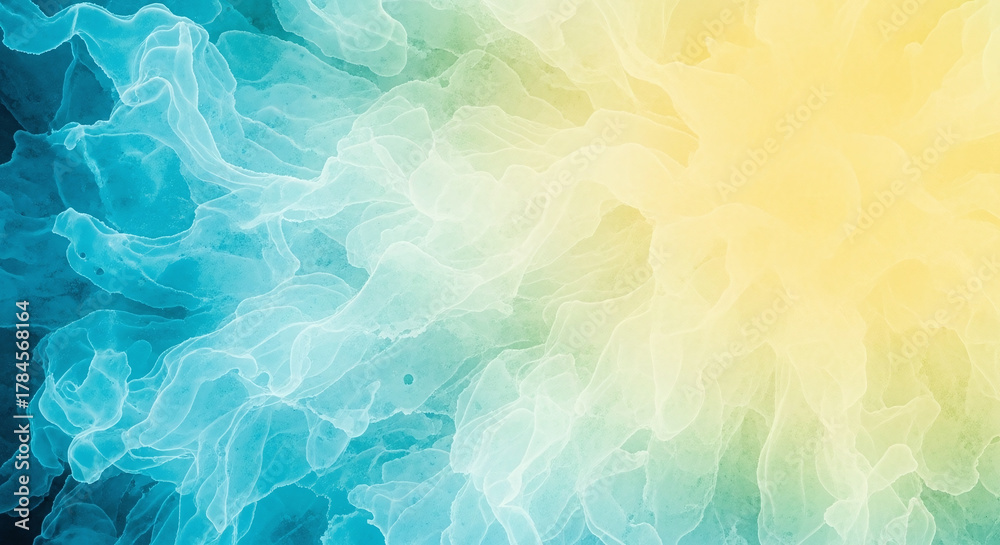 Obraz premium Abstract swirling blue and yellow light streaks creating a dynamic ethereal background