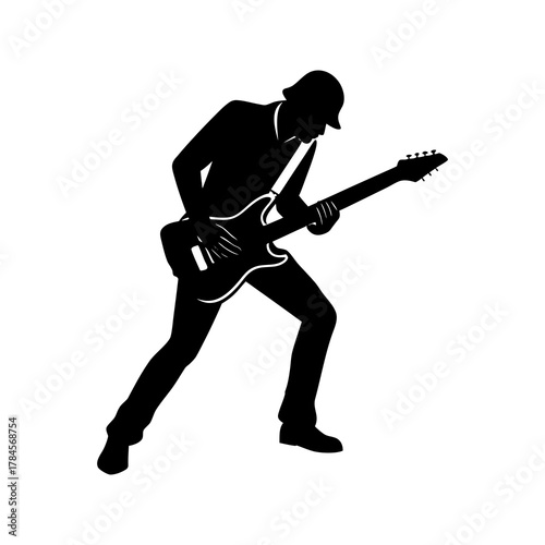 guitar player silhouette