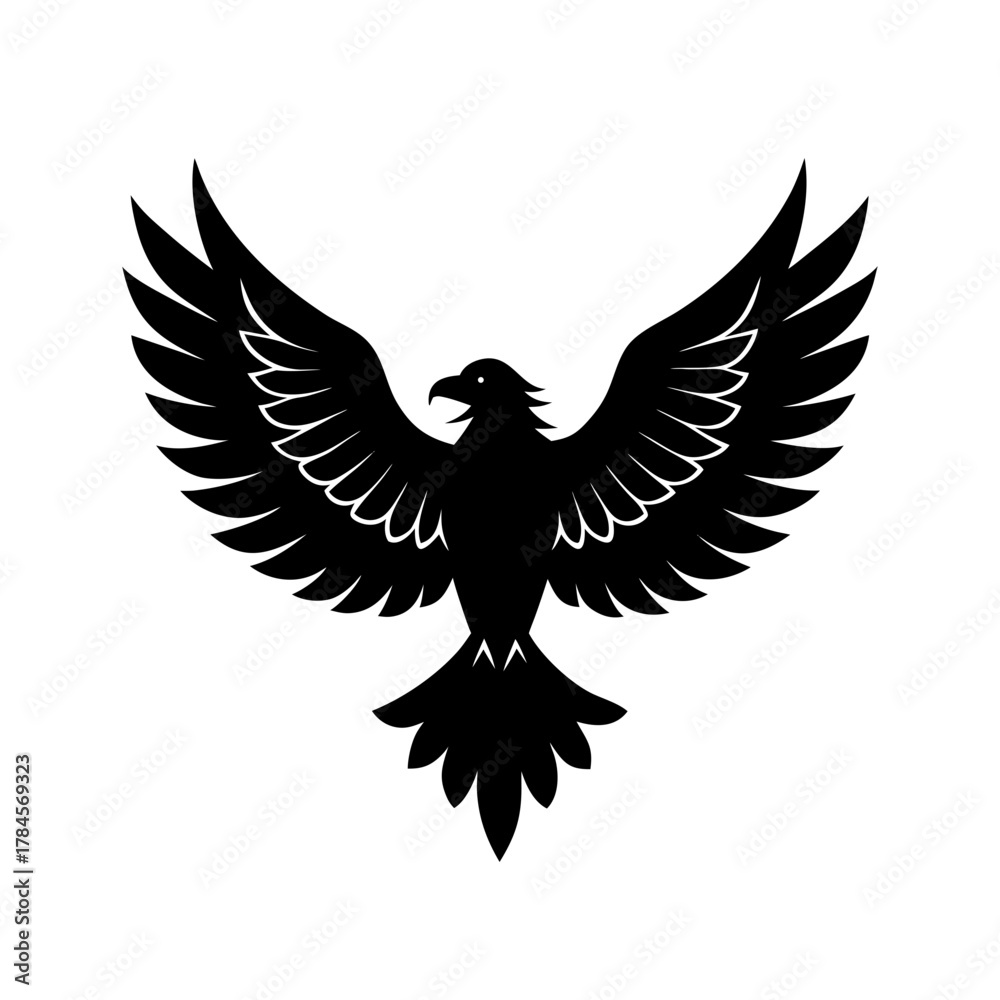 Obraz premium eagle soaring with wide open wings