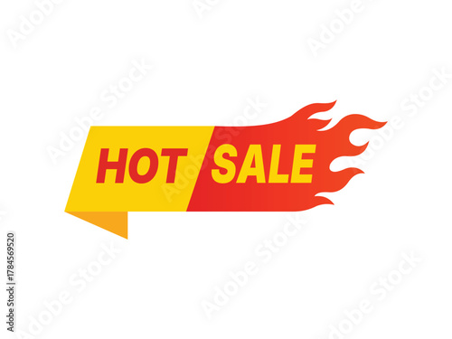Fiery hot sale banner with flames