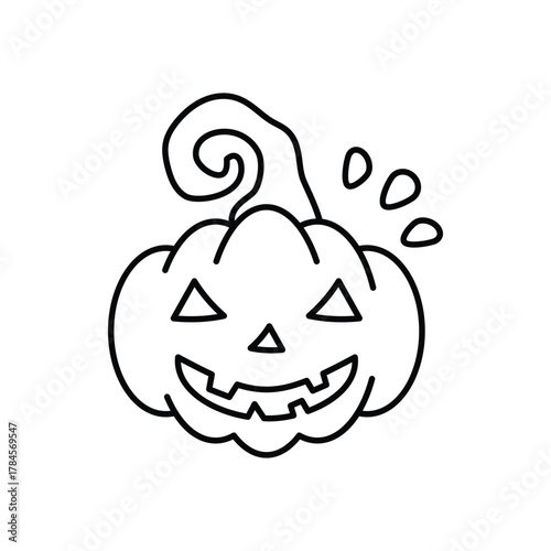 Pumpkin icon clean and modern vector illustration
