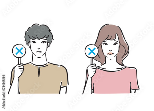 不正解の札を出す爽やかな30代男女